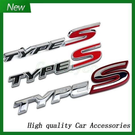 3D Metal Type R Logo Car Sticker Badge Emblem Type S Decal For Honda