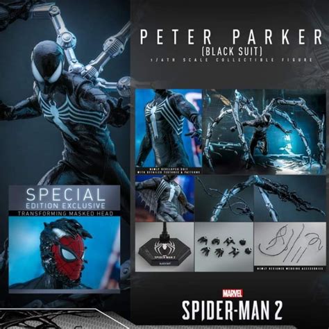 Jual Hot Toys Marvel Spider Man 2 Peter Parker Black Suit Special Edition Shopee Indonesia