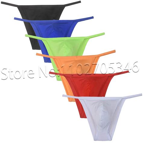 Men String Bikini Briefs Underwear Guy Open Side Thong Shorts Smooth