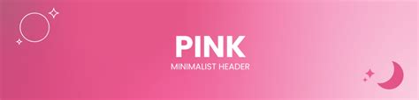 Free Pink Minimalist Header Template Edit Online And Download