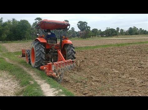 How To Plow Rice Field By Using Tractor Kubota M Su When Dry Season