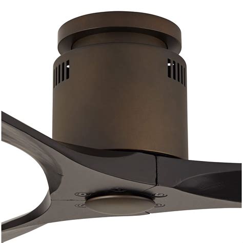 52 Windspun Bronze With Black Blade Dc Hugger Ceiling Fan With Remote