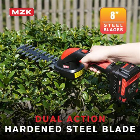 Mzk 2 In 1 20v Pole Mini Hedge Trimmer And Grass Shear 13ft Reach Electric Hedge Trimmer With