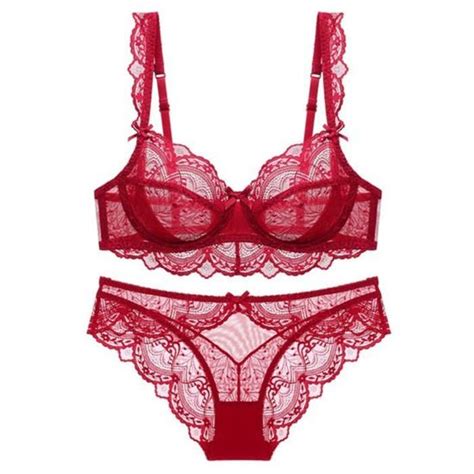Ensemble de Lingerie Sexy Femmes Dentelle Brassière Armatures Brassière en Dentelle avec
