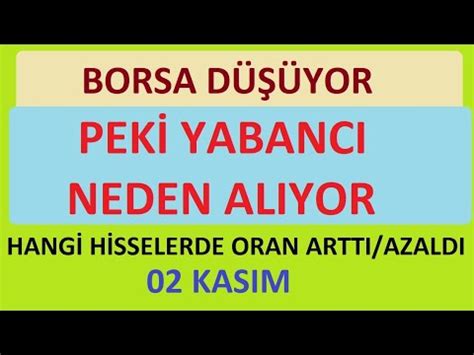 Yabanci Aliyor Borsa D Yor En Ok Hang H Sselerde Yabanci