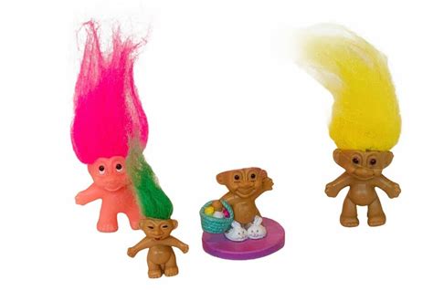 Russ Berrie Troll Vtg Toy Good Luck Figures Mixed Lot Easter Basket Naked Nude Etsy