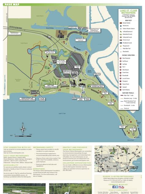 Lake St. Clair Metropark Map: A Guide to Park Amenities and Activities ...