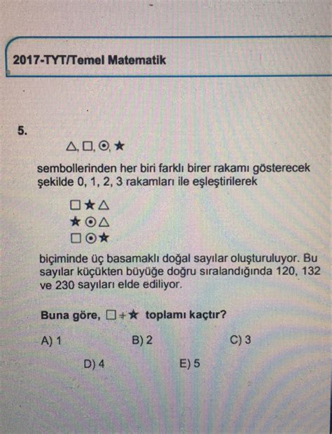 Tyt Matematik Örnek Soru Çözümleri Sınav Tavsiyeleri Kunduz