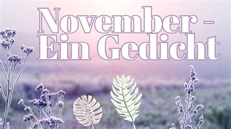 Einen Guten Start In Den Neuen Monat November Youtube