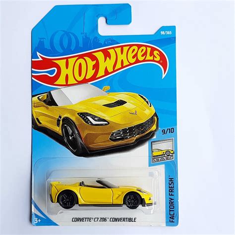 Hot Wheels Corvette C7 Z06 Convertible FACTORY FRESH Yellow 1 64 Scale Shopee Malaysia