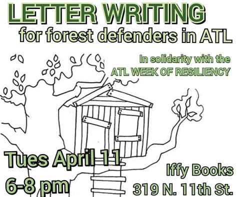 Philly Anti-Capitalist : 🌳 Letter Writing for Forest Defenders in ATL