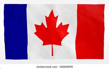 French Canadian Conceptual Flag On Flowing Stock Illustration 540698590 ...