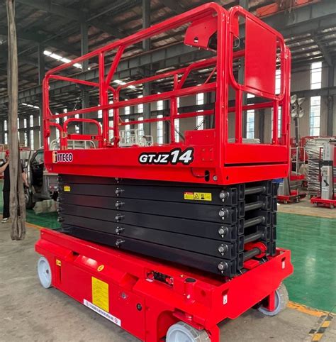 24V 30A Charger 10m 12m Working Height Movable Manlift Hydraulic Lift