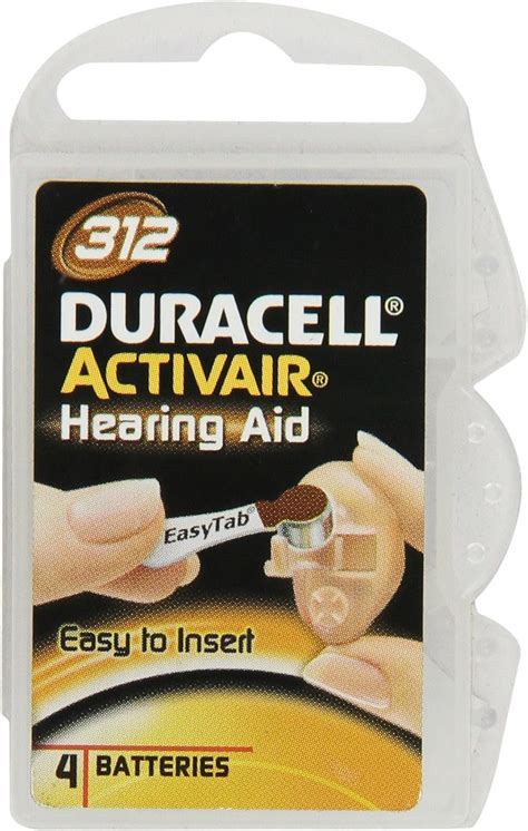 Amazon Duracell Activair Easy Tab Size 312 40 Batteries Health