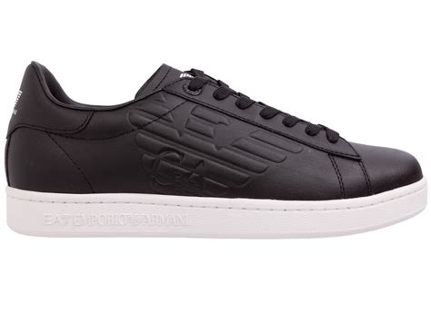 EMPORIO ARMANI EA7 skórzane męskie sneakersy buty NOWOŚĆ czarny 41 5