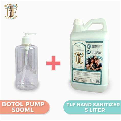 Jual Paket Tlf Hand Sanitizer Liter Dan Botol Pump Ml Hand