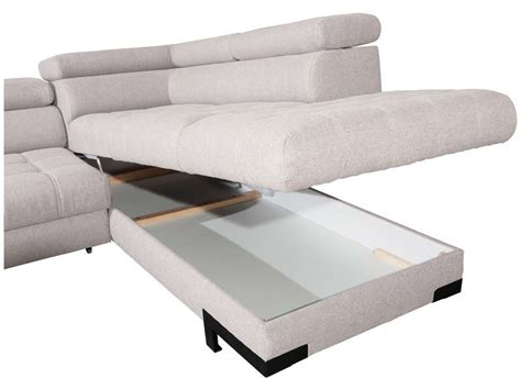 Canapé d angle convertible 4 places SELVA coloris beige Conforama