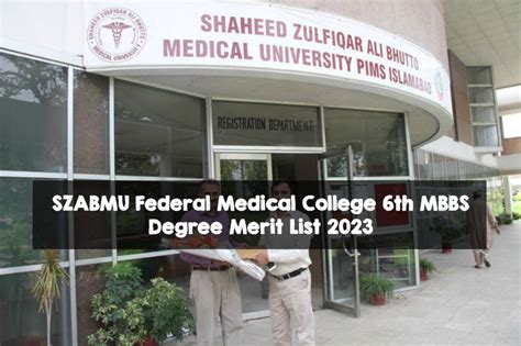 Szabmu Federal Medical College Th Mbbs Degree Merit List