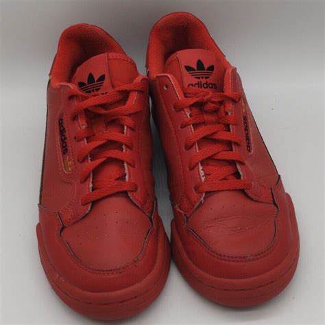 Adidas Continental 80 Mens Sneakers Red Scarlet Gold Gem