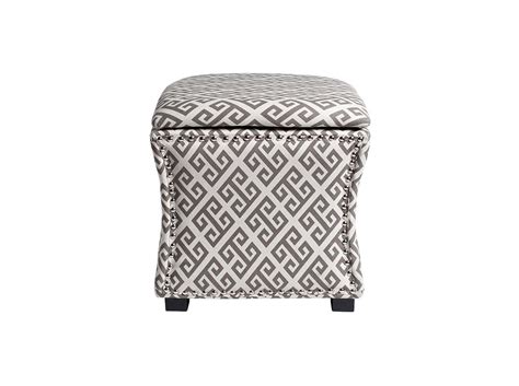 Пуф "гусиная лапка" (Garda decor) серый текстиль 42x45x42 см. 82359 ...