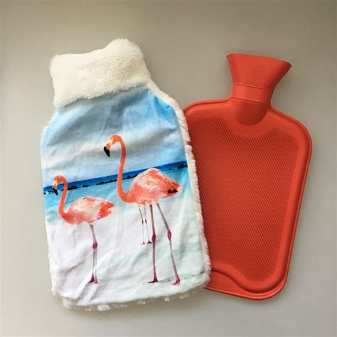 Colorized Picture Printing On Short Plush Cover For Hot Water Bag Soft Cover And Hot Water