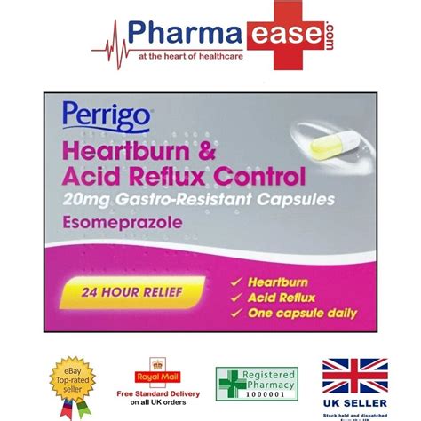 Perrigo Heartburn And Acid Reflux Control 20mg Gr 14 Capsules Esomeprazole Ebay