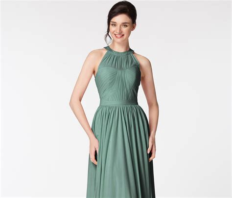 Halter Eucalyptus Green Bridesmaid Dresses EDresstore