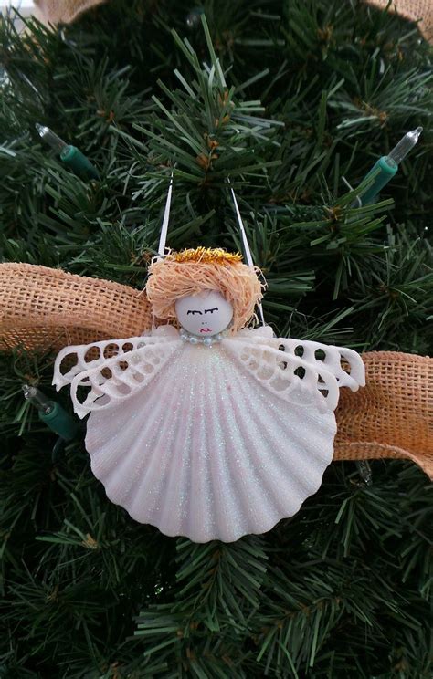 Seashell Angel Christmas Ornament Seashell Ornament Christmas Ornament