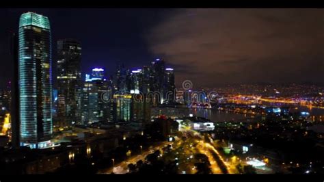 downtown city  night stock footage video  building