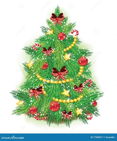 Xmas tree stock illustration. Illustration of festive - 17500817