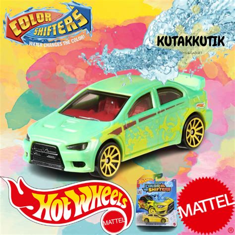 Hot Wheels Color Shifters Mobil Mitsubishi Lancer Evolution Kuning