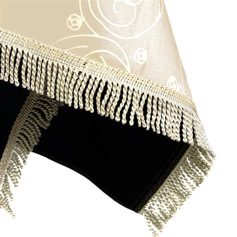 Premium Photo A Black And White Lamp Shade With Gold Fringe And A