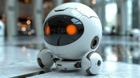 Premium Photo Scifi Sphere Robot Hovering