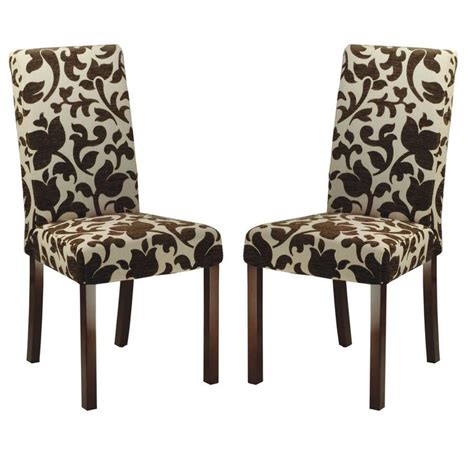 Safavieh Set Of 2 Parsons Floral Linen Accent Chair Hud8207a Set2