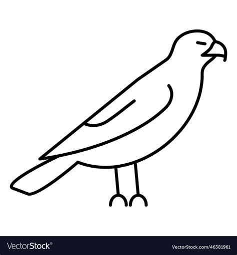 Bird dove line art Royalty Free Vector Image - VectorStock