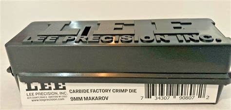 Lee 90807 9mm Makarov Factory Carbide Crimp Die Ships Within 1 Bus