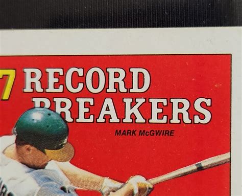 Topps Mark Mcgwire Record Breakers Error Card Ebay