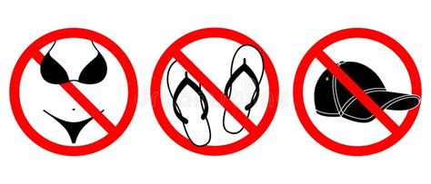 Bikini Ist Verbotenes Zeichen Vektor Abbildung Illustration Von Aufmerksamkeit Bild