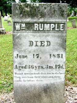 William Rumple M Morial Find A Grave