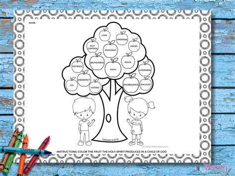 Fruit Of The Spirit Bible Verse Worksheet Fill In The Blanks