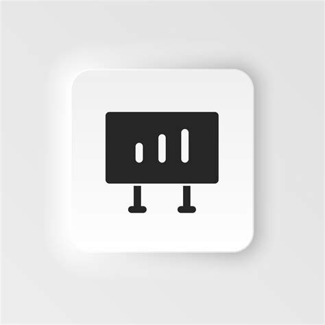 Anal Tica Diagrama Tablero Vector Icono Sencillo Elemento Neumorfo Estilo Ilustraci N