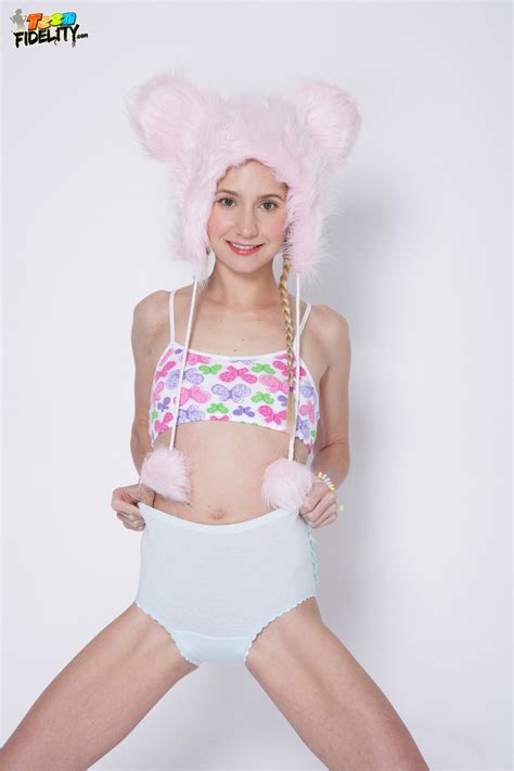 Skinny Blonde Teen Odette Delacroix Poses Naked In Solo Action And Shows Body CoedCherry