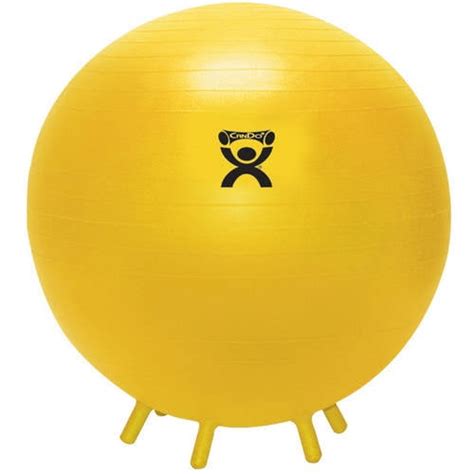 Cando Deluxe Abs Inflatable Exercise Ball Yellow 177 Inch