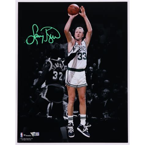 Larry Bird Signed Celtics X Photo Fanatics Hologram See