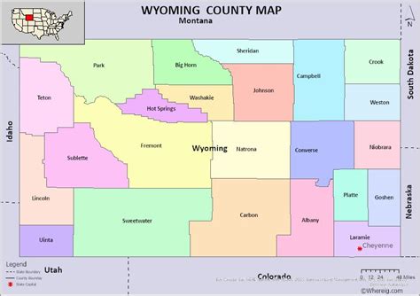 Wyoming County Map Free Check The List Of 23 Counties In Wyoming And