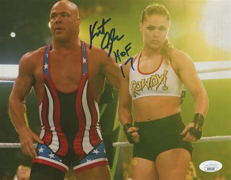 Kurt Angle Signed 8x10 Photo Inscribed HOF 17 JSA Pristine Auction