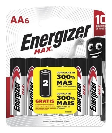 Pila AA Energizer MAX E91 Cilíndrica - pack de 6 unidades en Precialo ...