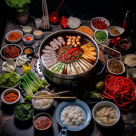 Premium Ai Image Savoring Sichuan Hot Pot