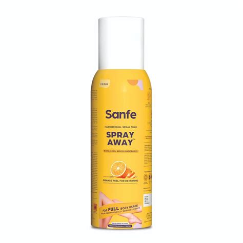 Sanfe Spray Away Hair Removal Spray For Bikini Legs Arms UnderArm Removes Hair In 10