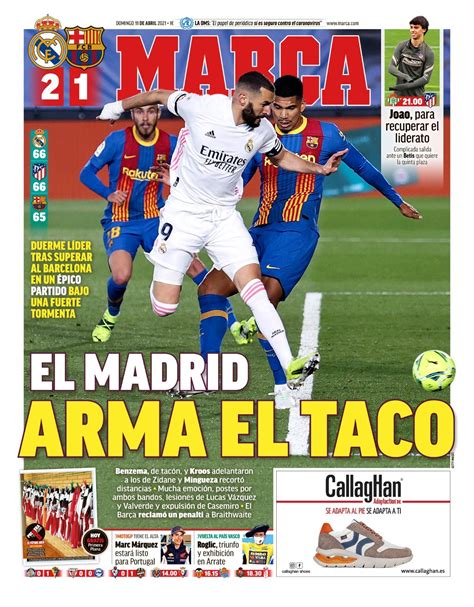 La Portada Del Diario Marca 11 04 2021